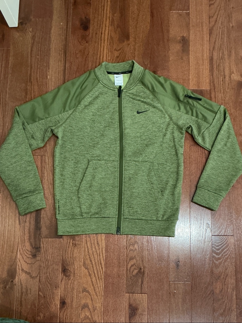 Nike Men's Therma-Fit Full-Zip Performance Jacket Olive Green